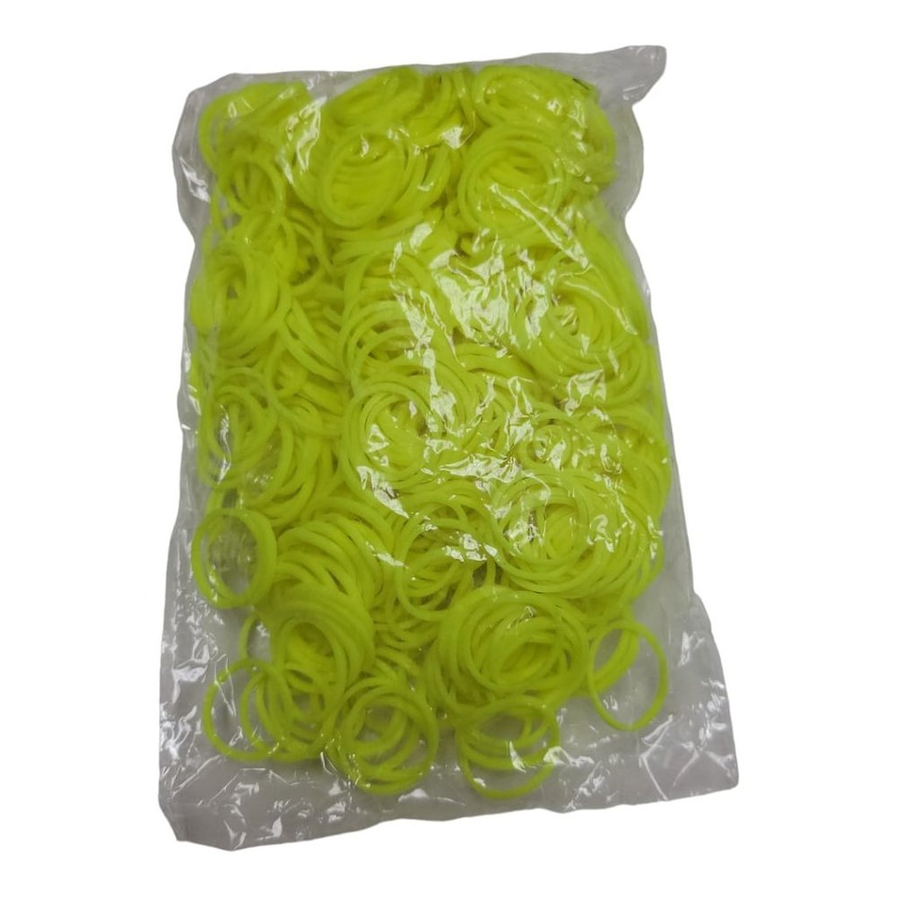 Neon Yellow Rubber solid bands - Picture 3 of 3